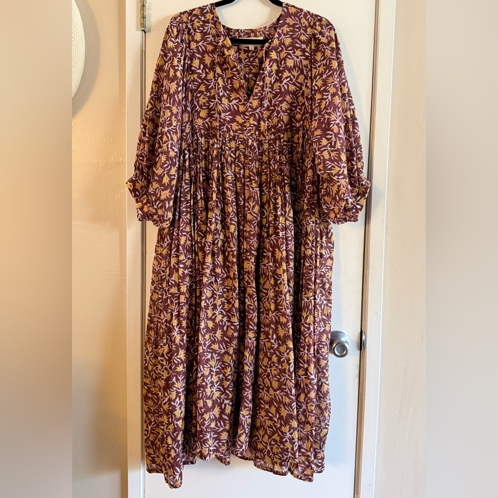 Daughters Of India Kyra Midi Dress in Sumac - Picture 2 of 6